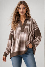 Load image into Gallery viewer, Striped Rugby Tunic Top