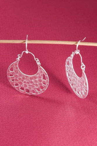Silver Boho Drop Earrings