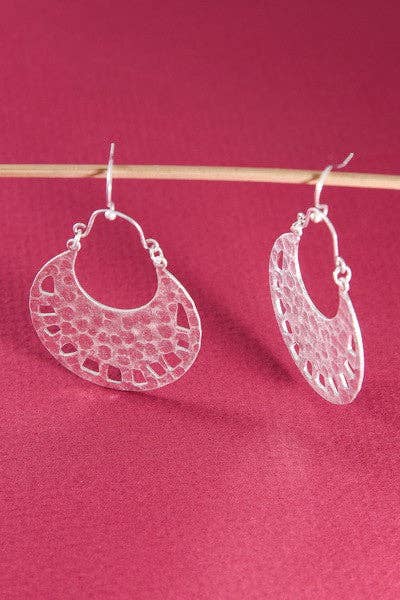 Silver Boho Drop Earrings