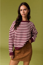 Load image into Gallery viewer, Berry Sweet Striped Sweater