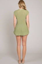 Load image into Gallery viewer, Short Dolman Sleeve Peplum Knit Top