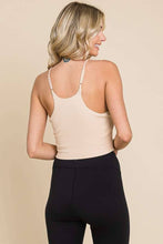 Load image into Gallery viewer, Warm Beige Double Layered Racer Back Bralette Crop Top