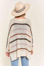 Load image into Gallery viewer, Multi Striped Oversized Lightweight Sweater