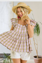 Load image into Gallery viewer, Ruffle Sleeve Babydoll Tunic Top