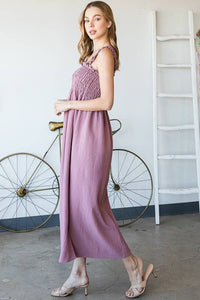 Dusty Lavender Square Neck Maxi Dress