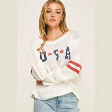 Load image into Gallery viewer, Stars Graphic Knit Summer Sweater