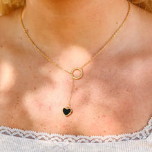 Load image into Gallery viewer, Close to My Heart Gold Lariat Necklace