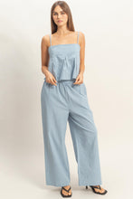 Load image into Gallery viewer, Striped Light Blue Woven Two Piece Set