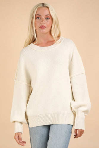 Oversized Basic Solid Sweater