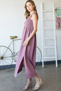 Dusty Lavender Square Neck Maxi Dress