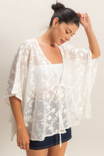 Load image into Gallery viewer, Ivory Lace Floral Kimono