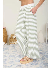 Load image into Gallery viewer, Olive &amp; Cream Wide Leg Pant