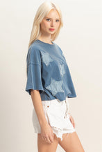 Load image into Gallery viewer, Patchwork Star Cropped Tee