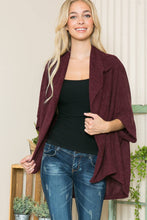 Load image into Gallery viewer, Textured Shawl Collared Sweater Cardigan