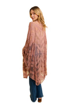 Load image into Gallery viewer, Dusty Rose Long Lace Kimono