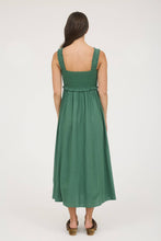 Load image into Gallery viewer, Smocked Sleeveless Button Down Midi Dress