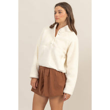 Load image into Gallery viewer, Soft Cream Teddy Fur Sherpa Sweatshirt