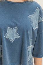 Load image into Gallery viewer, Patchwork Star Cropped Tee
