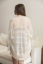 Load image into Gallery viewer, Netted Knit Cream Cardigan