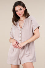 Load image into Gallery viewer, Two Tone Ribbed Knit Romper