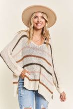 Load image into Gallery viewer, Multi Striped Oversized Lightweight Sweater