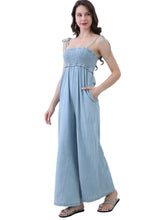 Load image into Gallery viewer, Breezy Wide Leg Smocked Top Jumpsuit