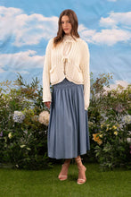 Load image into Gallery viewer, Smocked Chambray Midi Skirt