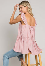 Load image into Gallery viewer, Whimsical Ruffle Shoulder Baby Doll Top