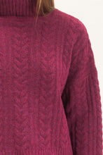 Load image into Gallery viewer, Fireside Cable Knit Turtleneck