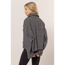 Load image into Gallery viewer, Tweed Plaid Oversized Jacket