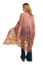 Load image into Gallery viewer, Dusty Rose Long Lace Kimono