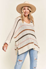 Load image into Gallery viewer, Multi Striped Oversized Lightweight Sweater