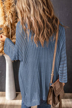Load image into Gallery viewer, Dusty Blue Open Knit Kimono Cardigan