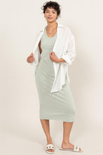 Load image into Gallery viewer, Dusty Sage Racerback Tank Midi Dress