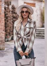 Load image into Gallery viewer, Oversized Loose Plaid Flannel Top