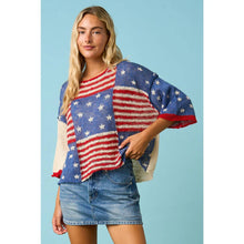 Load image into Gallery viewer, USA Patchwork Summer Sweater