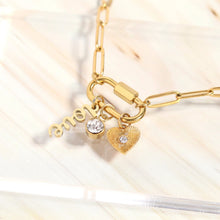Load image into Gallery viewer, Love &amp; Light Gold Charm Necklace
