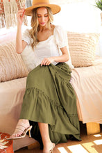 Load image into Gallery viewer, Smocked Waisted Flowy Tiered Boho Maxi Skirt