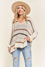 Load image into Gallery viewer, Multi Striped Oversized Lightweight Sweater