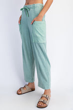 Load image into Gallery viewer, Cropped Barrel Easy Mineral Washed French Terry Pant