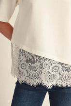 Load image into Gallery viewer, Asymmetrical Lace Hem Top