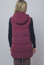Load image into Gallery viewer, Cozy Days Hooded Long Puffer Vest