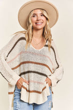 Load image into Gallery viewer, Multi Striped Oversized Lightweight Sweater
