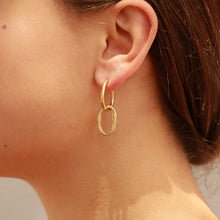 Load image into Gallery viewer, Golden Connection Interlocking Oval Earrings