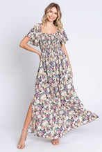 Load image into Gallery viewer, Navy Floral Printed Maxi Dress