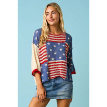Load image into Gallery viewer, USA Patchwork Summer Sweater