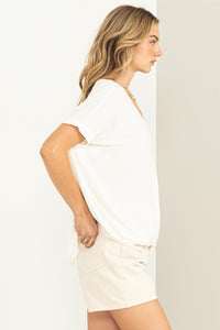 Forever Ours Surplice Oversized Top