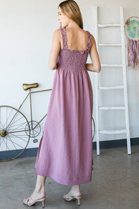 Dusty Lavender Square Neck Maxi Dress