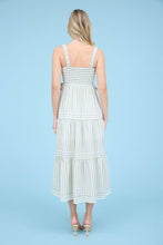 Load image into Gallery viewer, Light Olive Striped Detail Midi Dress