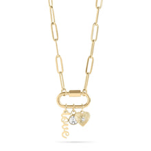 Load image into Gallery viewer, Love &amp; Light Gold Charm Necklace